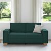 vidaXL Dvivietė sofa, tamsiai žalia, 140 cm, audinys