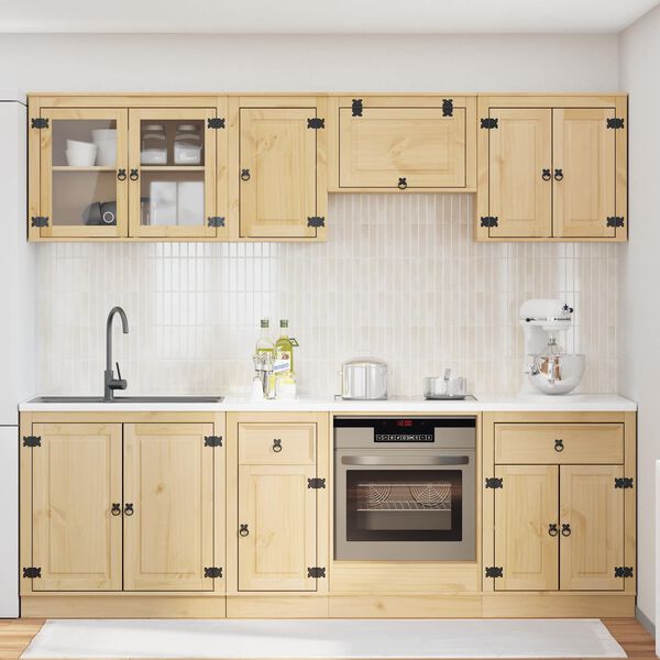 vidaXL Spintelė su stalčiais su stalčių SKI 8 pcs Medaus Ruda