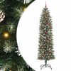 vidaXL Dirbtinis lieknas Kalėdų medis Žalia ir balta 240 cm