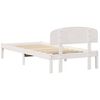 vidaXL Lovos rėmas Balta 75 x 190 cm Kietos pu&scaron;ies mediena