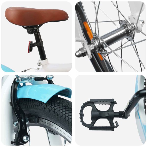 vidaXL Vaikų Dviratis 18 Colių 5&ndash;7 metų vaikams &Scaron;viesiai mėlyna