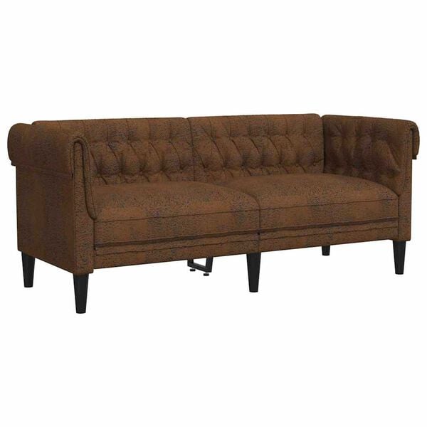 vidaXL Chesterfield sofa su pagalve Kita Ruda 182.5 x 74.5 x 74.5 cm