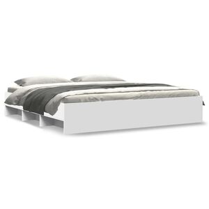 vidaXL Lovos rėmas, baltos spalvos, 200x200cm, apdirbta mediena