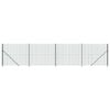vidaXL Tinklinė vielinė tvora su flan&scaron;ais, žalios spalvos, 1,6x10m