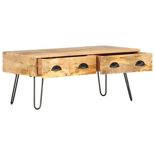 vidaXL Kavos staliukas, 90x50x39cm, mango medienos masyvas