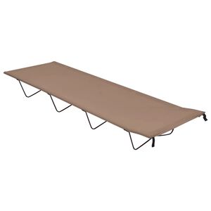 vidaXL Stovyklavimo gultas, taupe, 180x60x19cm, audinys ir plienas