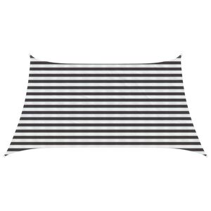vidaXL Saulės &scaron;e&scaron;ėlio audinys Antracito ir baltos 3 / 4 x 2 m HDPE