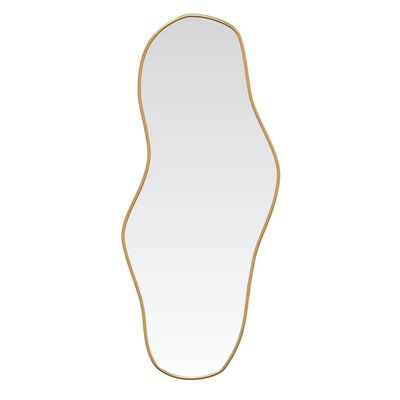 vidaXL Sieninis veidrodis, auksinės spalvos, 100x45cm