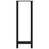 vidaXL Baro stalo kojos, juodos, 2 vnt., 40x(110-111) cm, plienas