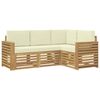 vidaXL Sofų komplektai 4 pcs Balta ir kreminė 191 x 132,5 x 73 cm