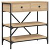 vidaXL Kavos staliukas, sonoma ąžuolo, 75x34,5x75cm, apdirbta mediena
