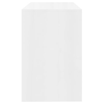 vidaXL Rašomasis stalas, baltos spalvos, 101x50x76,5cm, MDP, blizgus