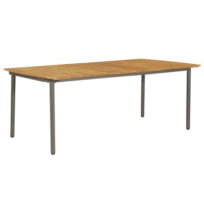 vidaXL Sodo stalas, 200x100x72cm, akacijos medienos masyvas ir plienas
