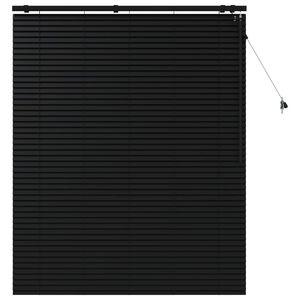 vidaXL Venecijos žaliuzės Juoda 125 x 160 cm 35 mm