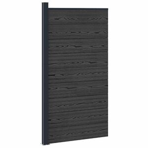 vidaXL Tvoros plok&scaron;tė 95 x 186 cm WPC ir aliuminis Juoda