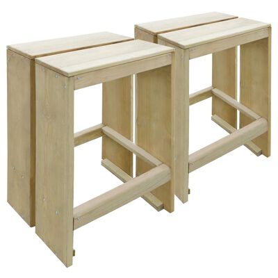 vidaXL Sodo baro baldų komplektas, 3 dalių, impregnuota pušies mediena
