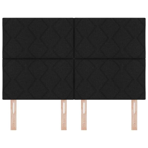 vidaXL Galvūgalis su galvūgalio Juoda 160 cm Dirbtinė oda