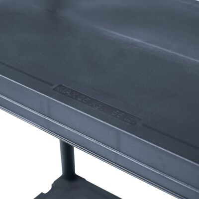 vidaXL Sandėliavimo lentyna, juoda, 60x30x138cm, plastikas, 100kg