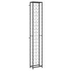 vidaXL Vyno laikiklis 57 buteliams, juodas, 34x18x200cm, kalta geležis