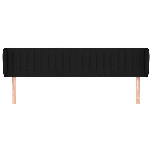 vidaXL Galvūgalis su auselėmis, juodos spalvos,203x23x78/88cm, audinys