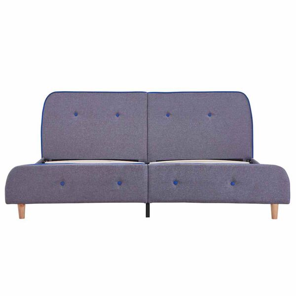 vidaXL Lovos rėmas be čiužinio, šviesiai pilkas, audinys, 150x200cm