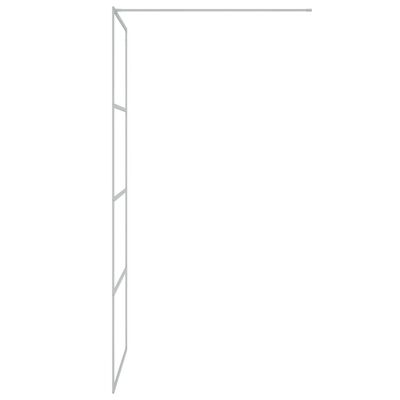 vidaXL Dušo sienelė, sidabrinė, 90x195cm, ESG stiklas, skaidri