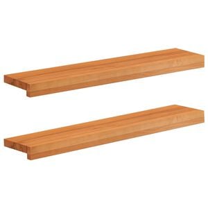 vidaXL Langų palangės 2 vnt. &Scaron;viesiai rudas 70 x 15 x 2 cm