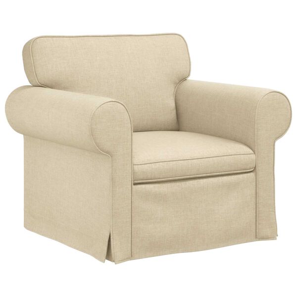 vidaXL Sofa 2 pcs Kreminė 175 x 82 x 80 cm audinys