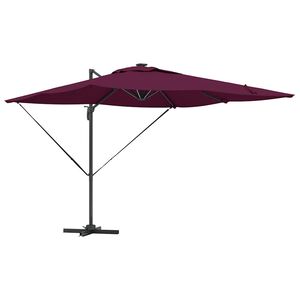 vidaXL Skėtis nuo saulės Bordo raudona 286 x 284 x 270 cm