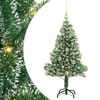 vidaXL Dirbtinė Kalėdų Eglė Su Sniegu ir LED &Scaron;viesa su 150 LED 120 cm