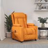 vidaXL Masažinis krėslas, geltonos spalvos, audinys