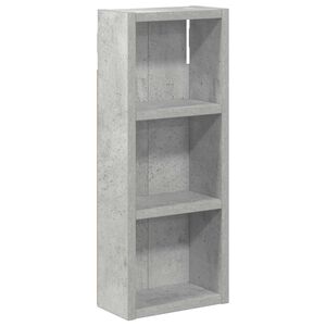 vidaXL Vonios sieninė spintelė su lentyna Betono Pilka 20 x 10 x 50 cm