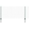 vidaXL Euro tvoros su stulpu 25 x 1 m PVC dengtas plienas Žalia