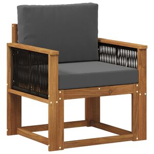 vidaXL Lauko Vidurinis Sofa Kietos akacijos mediena Natūrali