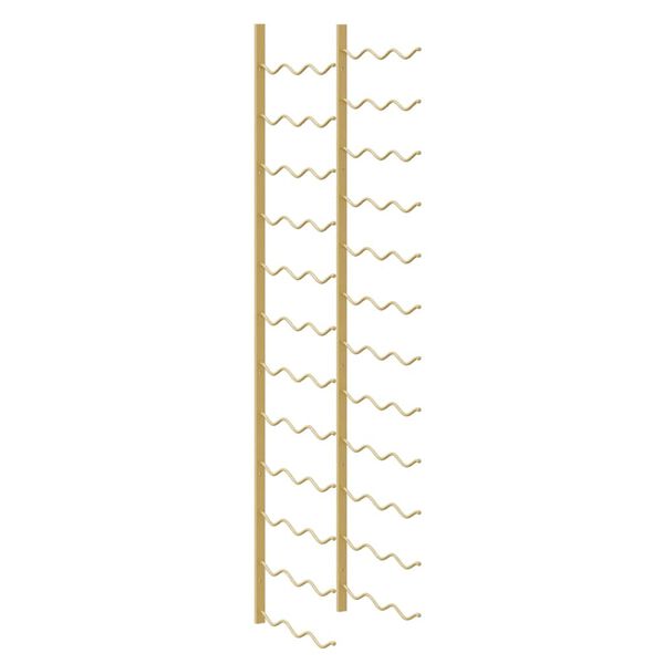 vidaXL Prie sienos montuojamas vyno laikiklis, auksinis, geležis