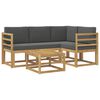 vidaXL Lauko sofos komplektas su pagalve 5 pcs Balta ir antracito