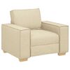 vidaXL Sofa 3 pcs Kreminė 220 x 80 x 84 cm Lino mi&scaron;inio audinys