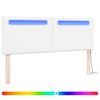 vidaXL LED galvūgalis Balta 144 cm Dirbtinė oda