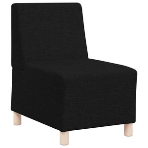 vidaXL Modulinė sofa be porankių, juoda, 55 cm, audinys
