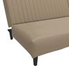 vidaXL Dvivietė sofa-lova, kapučino spalvos, dirbtinė oda