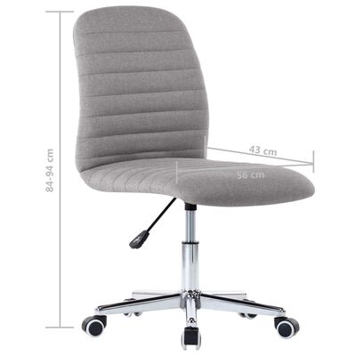 vidaXL Valgomojo kėdės, 6vnt., šviesiai pilkos, audinys (3x283599)