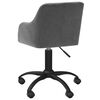 vidaXL Pasukamos valgomojo kėdės, 4vnt., &scaron;viesiai pilkos, audinys