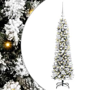 vidaXL Dirbtinė Kalėdų eglutė Balta 120 cm PVC ir Metalas ir Plastikas