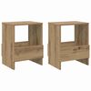 vidaXL Žurnalų stovas 2 pcs Amatininkų ąžuolas 35 x 30 x 45 cm