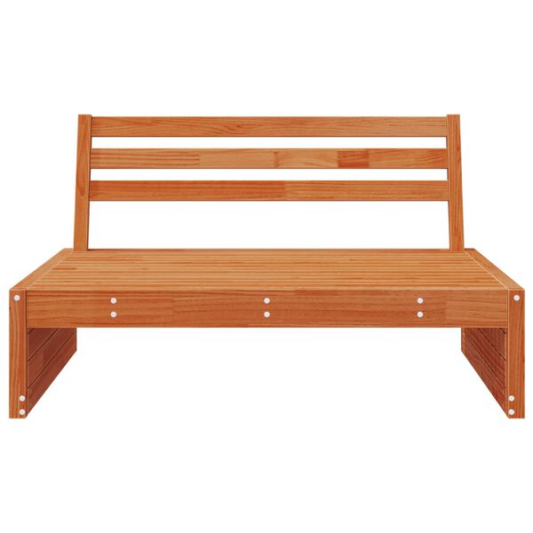 vidaXL Sodo vidurinė sofa Kietas pu&scaron;ies medis Va&scaron;ko Ruda