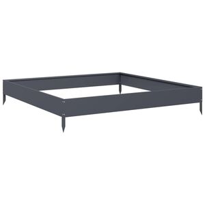 vidaXL Auk&scaron;tas sodo lovelis, antracito, 100x100x18,5cm, plienas