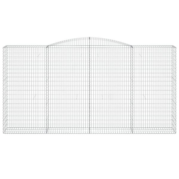 vidaXL Išlenkti gabiono krepšiai, 7vnt., 400x50x200/220cm, geležis