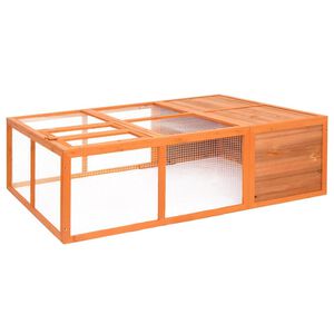 vidaXL Sodo narvas gyvūnams, 150x100x50cm, eglės medienos masyvas