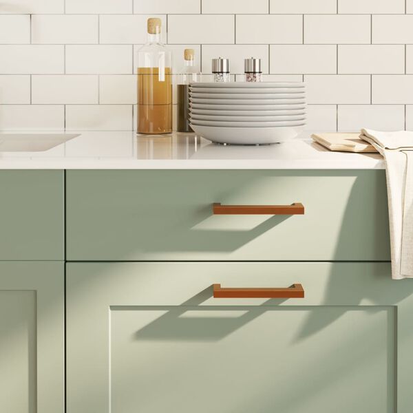 vidaXL Spintelės rankenėlės, 10vnt., bronzinės, nerūdijantis plienas