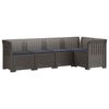 vidaXL 5-vietė sodo sofa su pagalvėlėmis Rataninio i&scaron;vaizdos PP